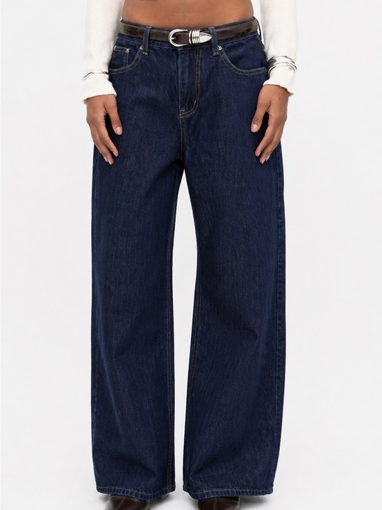 BEAULARÉS Denim - Beaularés Beau Wide Leg Jeans High Rise Dark Wash Culotte Denim Size S